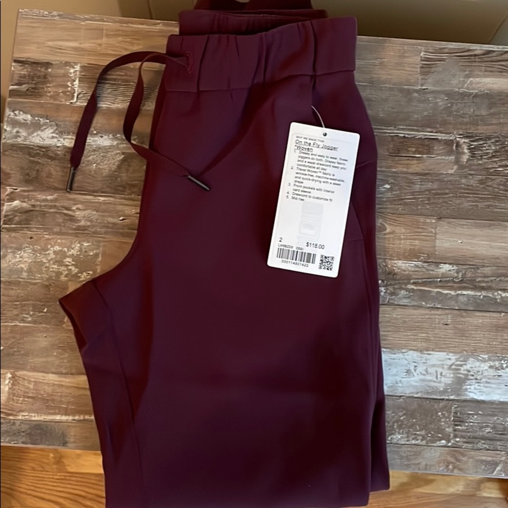 lululemon athletica Burgundy Track Pants